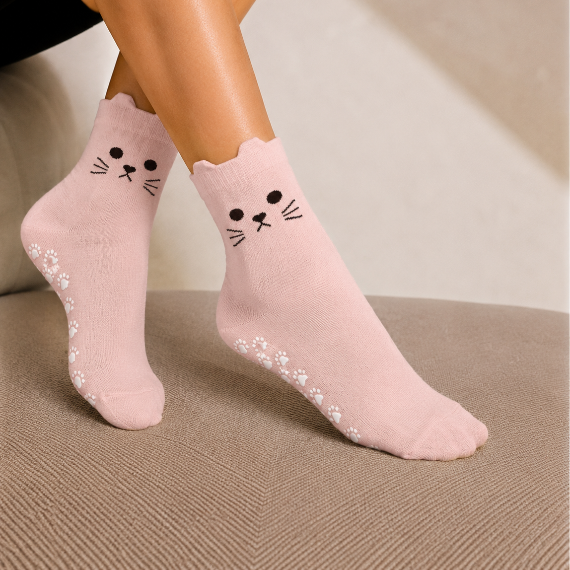 KITTY Flow Pilates Grip Socks PINK
