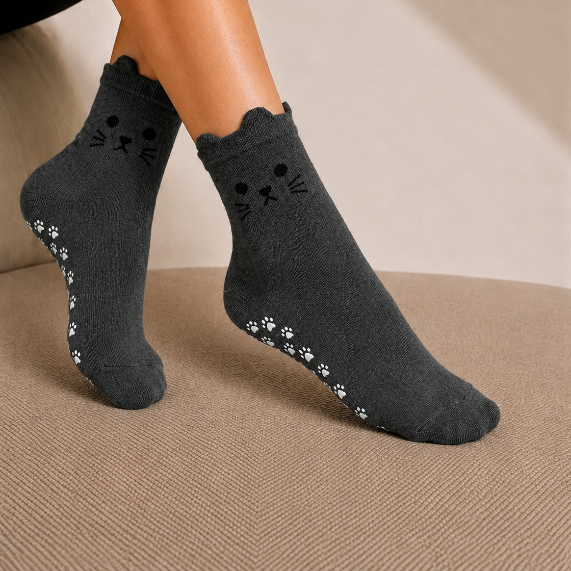 KITTY Flow Pilates Grip Socks DARK GREY