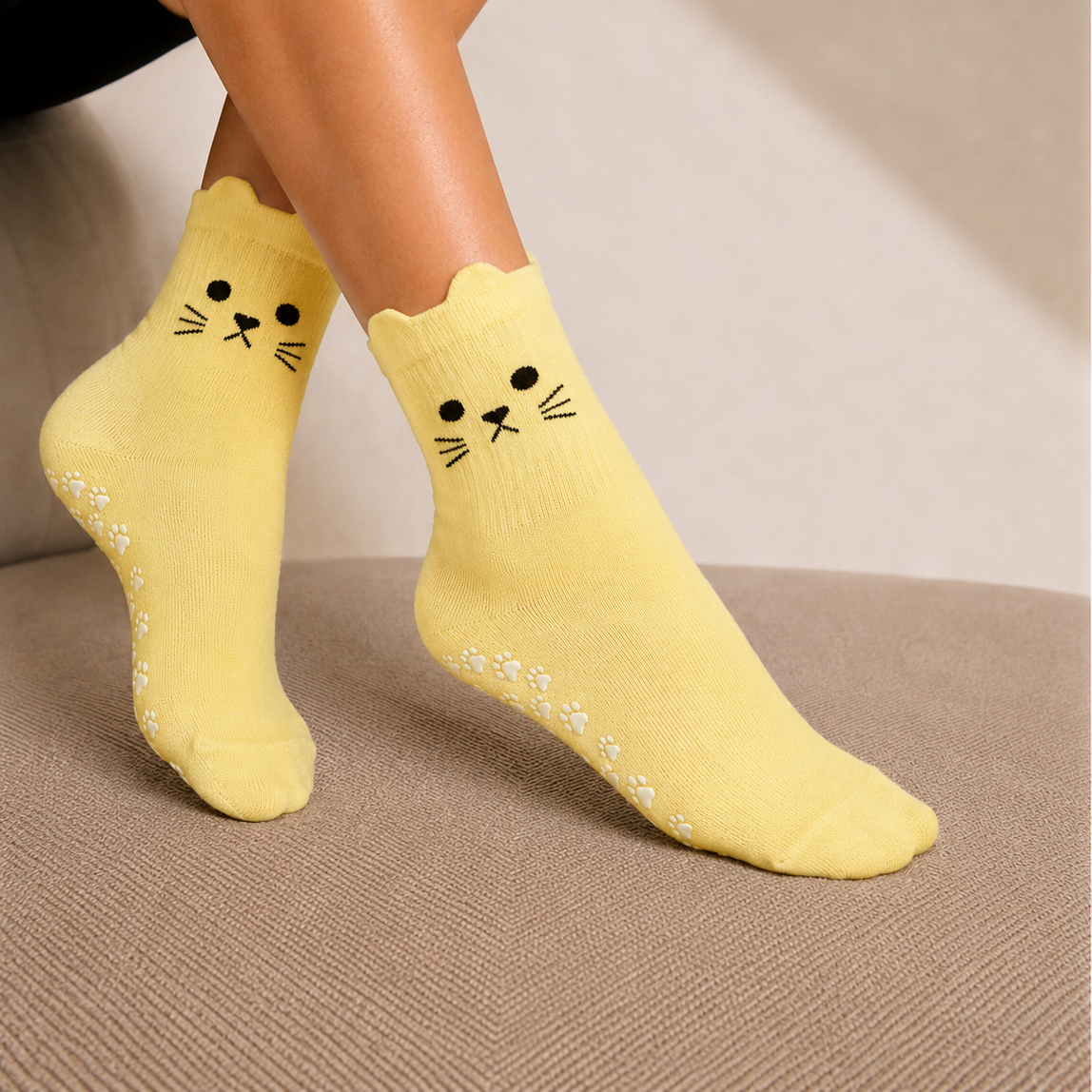 KITTY Flow Pilates Grip Socks YELLOW